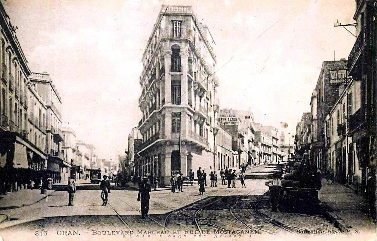 Oran - Rue de Mostaganem et Boulevard Marceau.jpg
